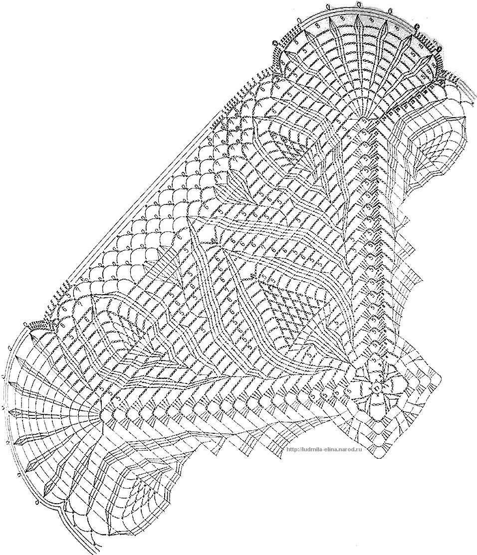 Схемы Вязания Прямоугольных Салфеток Крючком