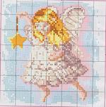 вышивка девочка ангел звезда, схема