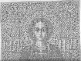 вышивка икона Святой Велико Мученник Целитель Пантелеймон, схема