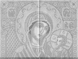 вышивка икона божией матери иверская, схема